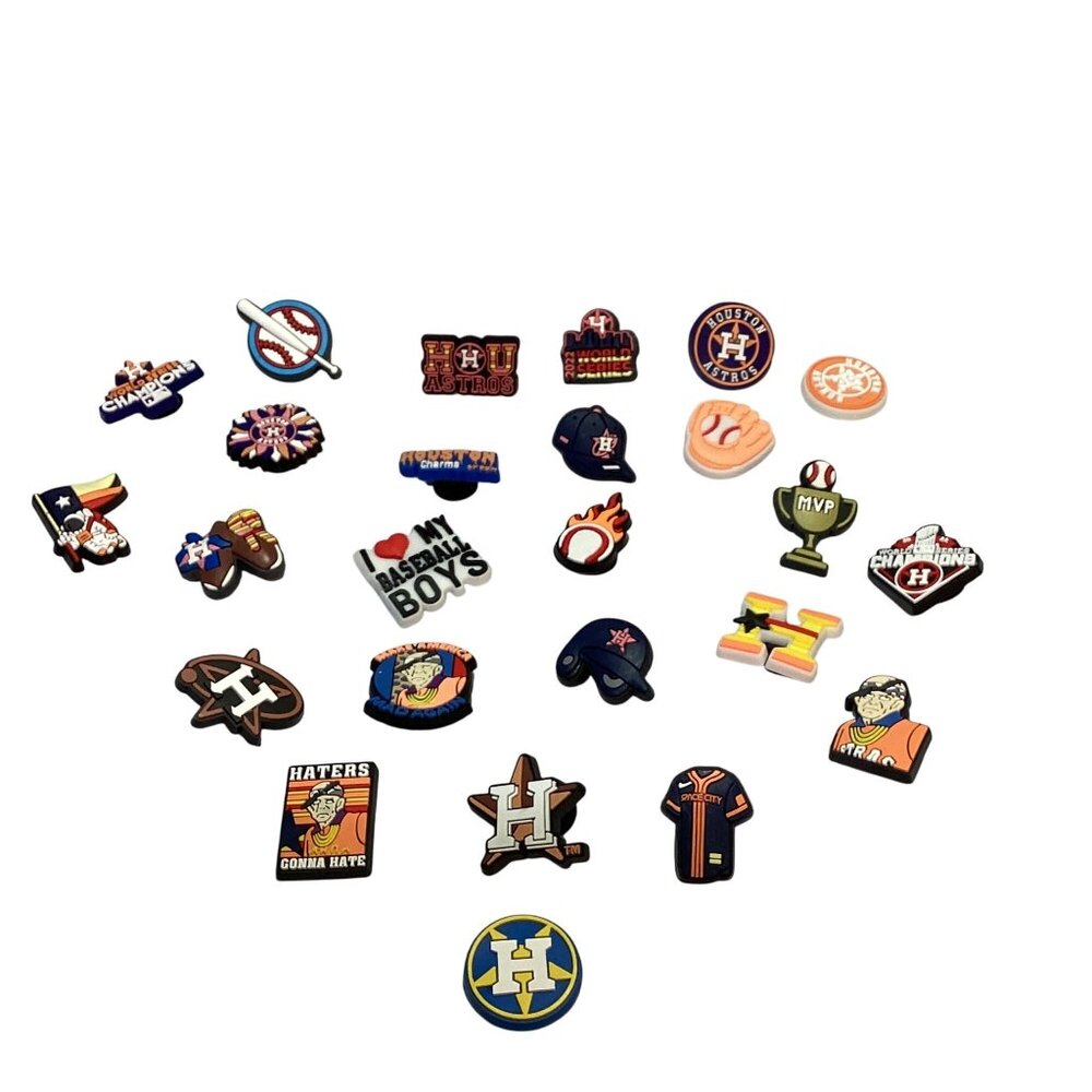Houston Astros 25 pcs Shoe Charms Multi Colored New